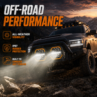 Projecteur auxiliaire de conduite ultra-lumineux 96W de 7 pouces certifié OEM pour pare-chocs de pick-up et grille de protection