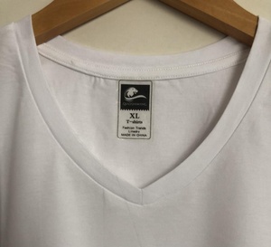 T-shirt personalizzate con <span class=keywords><strong>scollo</strong></span> a <span class=keywords><strong>V</strong></span> ad asciugatura rapida di alta qualità Unisex per Pima cotone stampato in bianco Logo da uomo lavorato a maglia <span class=keywords><strong>bianca</strong></span> fornitore di t-shirt - Product Image 6
