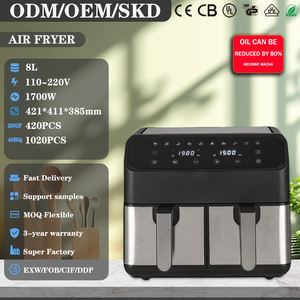 OEM ODM 2024 caliente nuevo diseño freidora de aire horno Combo freidora de aire de convección 8L freidora de aire de acero inoxidable - Product Image 2