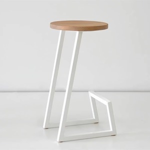 Креативный барный стул в скандинавском стиле, легкий люкс, кованое железо, кожаная обивка, высокое сиденье, для отеля, столовой, спальни - Product Image 5