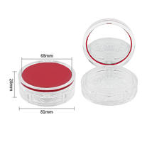 Boîte à poudre libre en plastique transparent personnalisée, étui compact rond pour cosmétiques, miroir pour l'emballage de poudre de maquillage