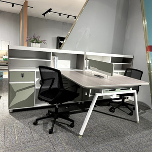 Venta al por mayor moderna Oficina cubículo personal estación de trabajo mesa de oficina escritorio de la computadora con el Gabinete - Product Image 2