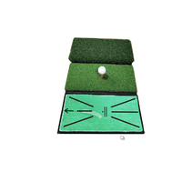 Tapis de frappe de golf portable avec logo personnalisé, service OEM, tapis de frappe de golf avec entraîneur de trajectoire de swing