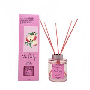 120ml Peach Oolong Aromatherapy <b>Home</b> Air Freshener Long-Lasting Fragrance Glass Wood DIY BPA Free Eco-Friendly for Birthday - Product Image 1