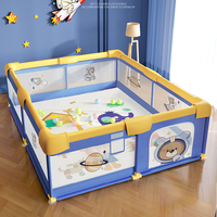 Sortie d'usine 2024 nouveau bébé clôture tissu moderne dessin animé conception parc pliant berceau en plastique pour chambre à manger et hôtel utilisation