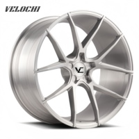 Rines Deportivos Cóncavos Profundos de 1 Pieza, Acabado Cepillado, de 19-22 Pulgadas, de Aleación Forjada, para Autos de Lujo como Audi, Tesla, BMW, Urus, GTR