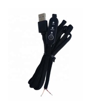 Masque pour les yeux à fil tressé USB commutateur en ligne de réglage de température moyenne et basse