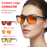 Kacamata Anti Cahaya Biru Sunray Quality TR90 Frame CR39 Lensa Label OEM Halus Produksi Khusus dalam Jumlah Kecil untuk Produsen Permainan Profesional