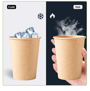 أكواب ورقية أحادية الطبقة تُستخدم لمرة واحدة بسعة 8 أونصة و12 أونصة و16 أونصة ومزودة بغطاء للقهوة الساخنة ومخصصة للبيع بالجملة - Product Image 5
