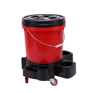 Chariot roulant Portable avec plateau organisateur seau Mobile amovible système de lavage de voiture détaillant chaise roues outils de nettoyage de Garage - Product Image 4