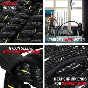 100% poly Dacron 38 Mét đen nặng trận chiến dây cho sức mạnh Đào Tạo - Product Image 4