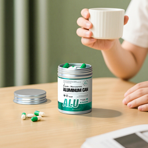 Envase de Aluminio de Grado Farmacéutico para Vitaminas, Frasco de Aluminio Metálico Resistente para Cápsulas y Polvo de Suplementos para la Salud - Product Image 5