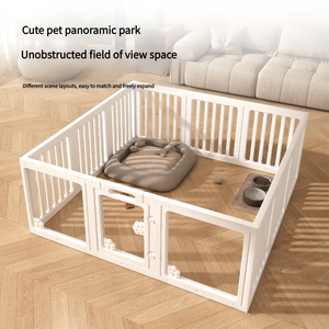 Kleine Huishoudelijke Hond Kooi Transparant Acryl Plastic Splicing Isolatie Hek Panoramisch Indoor Hondenhek Voor Kleine Honden - Product Image 2