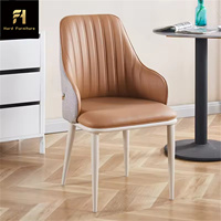 Chaises de restaurant de luxe modernes, motif diamant, chaises de salle à manger en métal, accoudoirs personnalisables, chaises de salle à manger courtes et élégantes