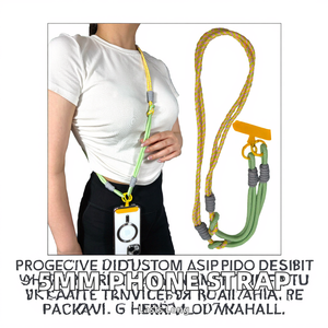 Lanière en polyester tissé durable en gros pour téléphones avec sangle de <span class=keywords><strong>cou</strong></span> à double verrouillage, <span class=keywords><strong>cordon</strong></span> anti-perte coloré fait à la main - Product Image 3