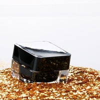Pot cosmétique carré double couche 5g pour soins de la peau, vide, pour gel UV