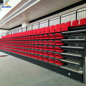 Gradas Retráctiles ModernStadium con Asientos de Cuero PU, Diseño Giratorio, Color Personalizable - Product Image 1