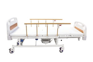 سرير مستشفى معدني منحني بالكامل للرعاية المنزلية مع مرحاض وحواجز قابلة للطي - الأكثر مبيعًا - Product Image 3