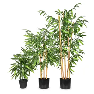 Albero di bambù delle piante artificiali in vaso ornamentali naturali di stile dell'annata per la decorazione