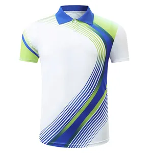 Benutzer definierte Sublimation Quick Dry Badminton T-Shirt Herren Sport bekleidung Badminton Wear Tischtennis T-Shirt