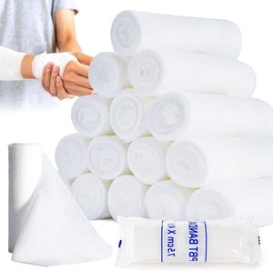 Rouleau de <span class=keywords><strong>bandage</strong></span> en gaze de coton, consommable médical chirurgical, emballé en sachet - Product Image 2