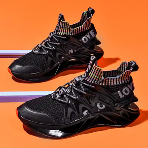 Nouvelles baskets décontractées noires unies de haute qualité pour hommes, à lacets, style sport, collection 2026 - Product Image 4