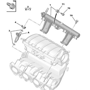 รางน้ำมันเชื้อเพลิง Peugeot Citroen 198537 9650764780 สำหรับ 206 207 307 C2 C4 1.6L อะไหล่ทดแทน - Product Image 2