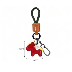 Handmade Leather Keychain Good Luck Horse Pendant <b>Key</b> <b>Rings</b> Car <b>Key</b> Chain 2026 Horse Year Keychain <b>Bag</b> Charm New Year Gift - Product Image 2
