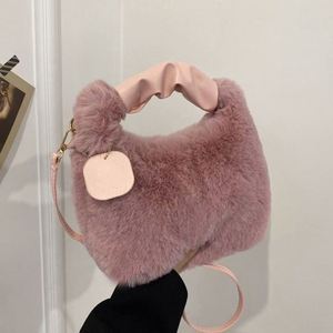 IStapromo Gifts Women's Cute Plush Handbag Autumn Winter Large Capacity Plush <b>Hand</b> <b>Bag</b> Crossbody Shoulder <b>Bag</b> for Girls - Product Image 5