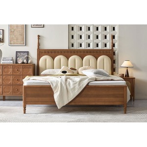 2025 Manufacturer Wholesale American Modern Classic <b>Solid</b> Wood Bedroom Set Hand Storage <b>Bed</b> Furniture A91# Hand <b>Wooden</b> Be - Product Image 2