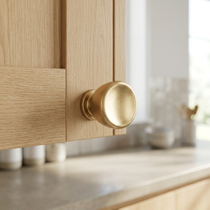Classic Round Brass Cabinet Knob Farmhouse Style Durable Kitchen Furniture Handle Gold Finished <b>wardrobe</b> Dresser <b>Door</b> Knob - Product Image 3