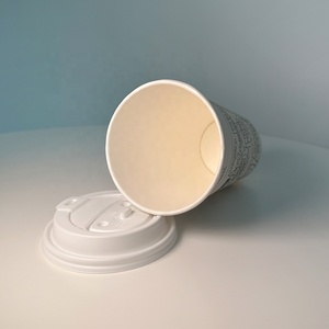 Gobelet en papier à double paroi à revêtement interne de qualité alimentaire de haut niveau avec couvercle étanche pour café chaud eau gazeuse froide - Product Image 4