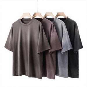 เสื้อยืดคอกลมโอเวอร์ไซส์ผ้าคอตตอนแท้ 100% หนัก 230 กรัม สำหรับผู้ชาย แบรนด์ OEM รุ่น Retro  แบบเรียบง่าย สกรีนลายได้ ระบายอากาศดี แขนสั้น - Product Image 2