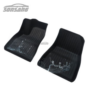 Sonsang เสื่อปูพื้น3D สำหรับ2023รุ่น <span class=keywords><strong>Tesla</strong></span> Y 3แผ่นรองพื้นสีดำแบบกำหนดเองได้แผ่นปูพื้นรถยนต์ป้องกันทุกสภาพอากาศ - Product Image 1