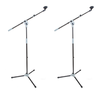 Microphone de karaoké extérieur avec trépied réglable, pour enregistrement en direct, support de microphone sur pied