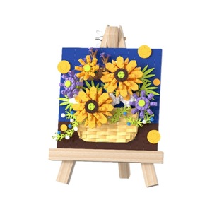 Ensemble de supports à fleurs compatibles avec les blocs de construction Chaolechuang 7208-7212, rose, tournesol, jouet d'assemblage, décoration - Product Image 5