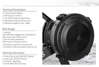Rameur à air MB-280A avec moniteur numérique, roues en acier de haute qualité et résistance à ventilateur, pour usage commercial