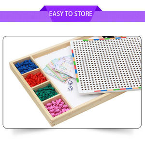 Rompecabezas Unisex para niños, juguetes de madera, tablero de ensamblaje de combinación de uñas de setas de diseño intelectual para 2-4 y 5-7 años - Product Image 5