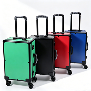 Boîte de rangement pour cartes gradées en aluminium avec 4 rangées de mousse antichoc, boîte de protection à roulettes pour collection de cartes PSA - Product Image 1