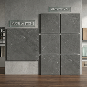 กระเบื้องพอร์ซเลนเคลือบเงาสีเทาหินอ่อน Foshan Onyx Anini Grey ขนาด 800x800 มม. สำหรับปูพื้น - Product Image 6