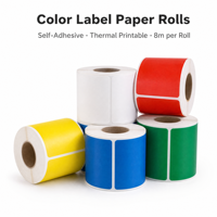 Autocollants en vinyle imperméables personnalisés en gros, papier autocollant imperméable, autocollants personnalisés, autocollants imperméables avec code QR, rouleau de 5 couleurs