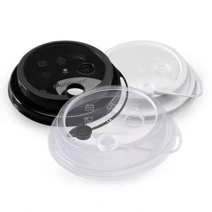 Couvercles en plastique PP anti-fuite de 90 mm pour gobelets en papier écologiques jetables, pour boissons chaudes, série Noël, fermetures de bouteilles - Product Image 1