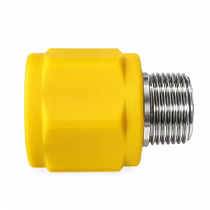 Raccordo Isolante in Acciaio Inox per Gas, Connettore Filettato con Guscio Isolante Giallo per Sistemi di Alimentazione Gas - Product Image 1