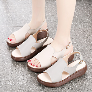 <span class=keywords><strong>Sandalias</strong></span> de Marca Hechas a Mano para Mujer, para Uso en Exteriores de Verano, Nuevas <span class=keywords><strong>Sandalias</strong></span> Romanas de Una Correa con Punta Abierta y Suela Gruesa, Versátiles y Modernas - Product Image 4