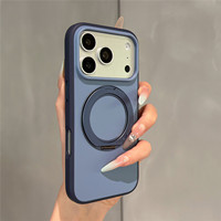 Étui de téléphone magnétique mat bicolore de luxe avec béquille antichoc pour iPhone 18 Pro Max, compatible avec les séries iPhone 17, 16, 15 LZ230