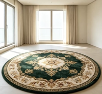 Tapis rond de style Dubaï, luxueux, doux, en peluche, antidérapant, pour la décoration intérieure