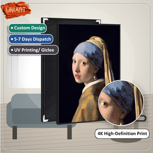 Moderne Art Déco Verre Cristal La Gioconda Mur Art Peinture Impression Sur Toile Décoration de La Maison Hôtel Hall Bespoke <span class=keywords><strong>Monna</strong></span> Lisa Vertical - Product Image 3