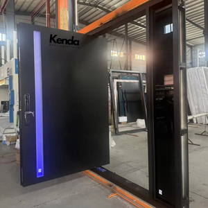 Ngoại thất chính lối vào cửa xoay tùy chỉnh mới cổng trước cửa an ninh lớn hiện đại biệt thự nhà nhôm chạm khắc cửa xoay - Product Image 2