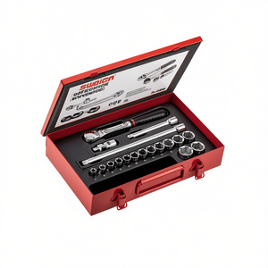 612 3/8 In Drive <b>Socket</b> Set With <b>Ratchet</b> And Extensions For Automotive Repair - Product Image 2