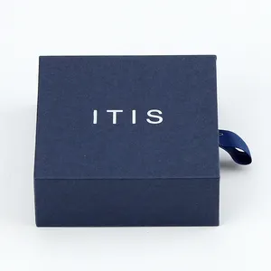 Logo ile özel bilezik kağıt hediye takı paketi kutusu mücevher yüzük ambalaj mücevher kutusu